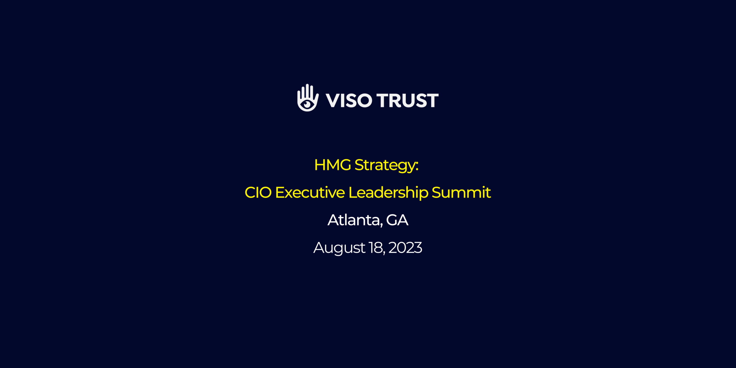 HMG Strategy: CIO Executive Leadership Summit in Atlanta